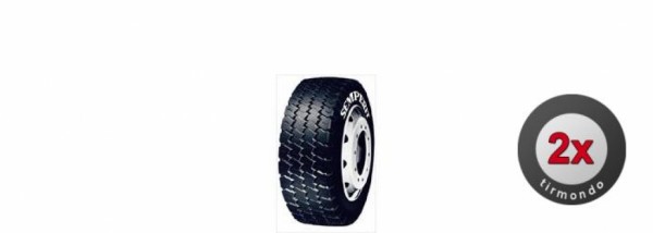 2x 385/65R22.5 (15R22.5) SEMPERIT M277 160